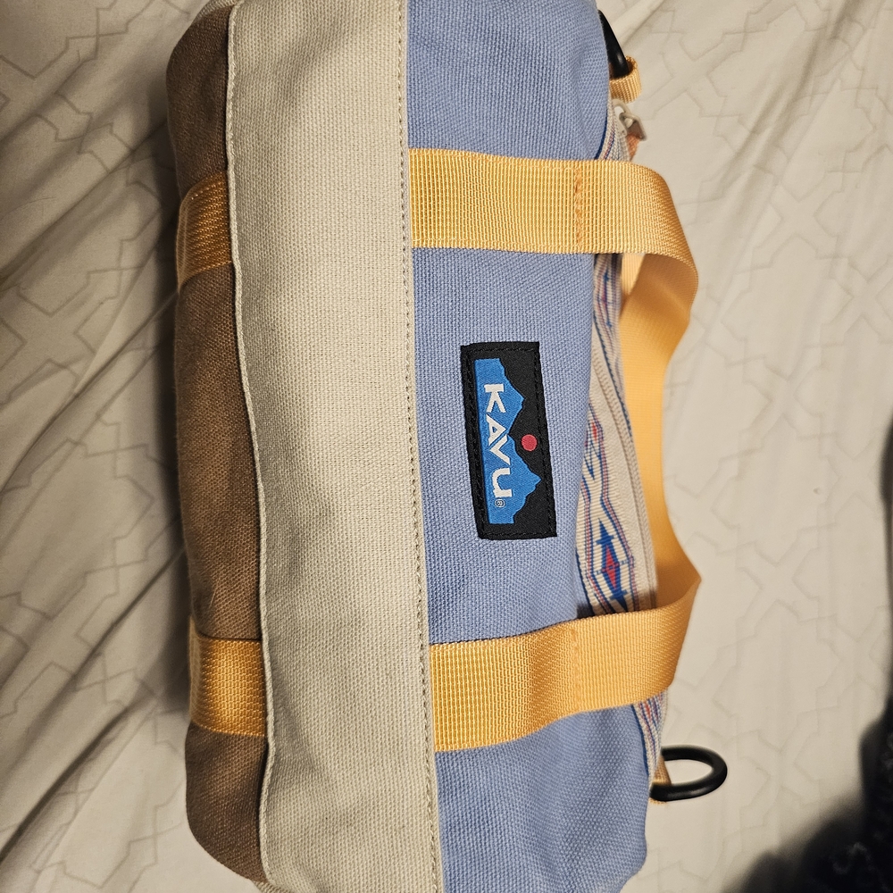 KAVU Blue and Tan Men's Bag